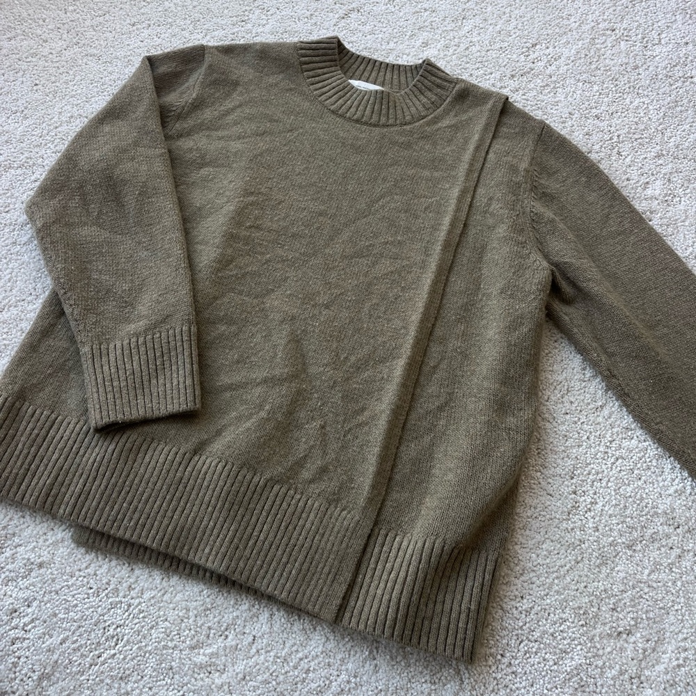 H&M Brown Crew Neck Maternity Sweater Size M